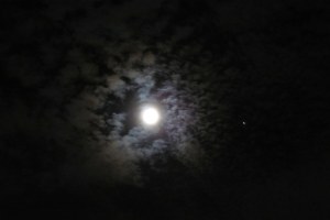 The Moon in a Cloud Field