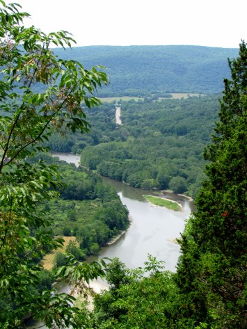 The Chemung River from Tanglewood Nature Center overlook, Elmira, NY